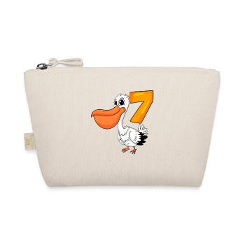 Motif Pélican 7e anniversaire - Sept ans - Trousse biologique - nature - Devant