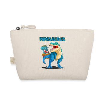 Dad, Papa, Vater, Dino, Dinosaurier für Vatertag - Bio-Täschchen - Natur - Vorne