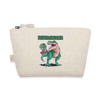 Dad, Papa, Vater, Dino, Dinosaurier für Vatertag - Bio-Täschchen - Natur - Vorne