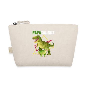 Dad, Papa, Vater, Dino, Dinosaurier für Vatertag - Bio-Täschchen - Natur - Vorne