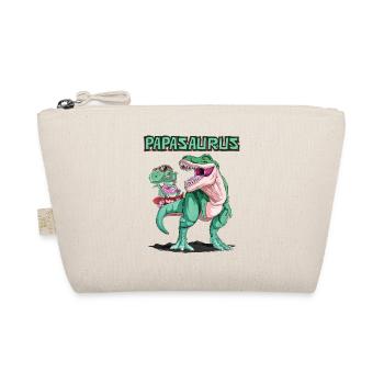 Dad, Papa, Vater, Dino, Dinosaurier für Vatertag - Bio-Täschchen - Natur - Vorne