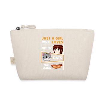Just a Girl Who Loves Anime Cats Hotdogs - Organic Pouch - nature - Front