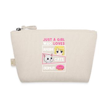 Just a Girl Who Loves Anime Cats Donut - Organic Pouch - nature - Front
