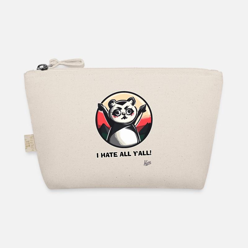 Angry Cute Panda: I Hate All Humans Organic Pouch