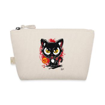 Cool Fake Japanische Katze sieht wütend aus - Bio-Täschchen - Natur - Vorne