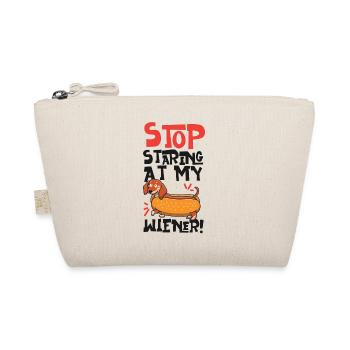 Hot Dog Adult Humor Pun Naughty - Organic Pouch - nature - Front
