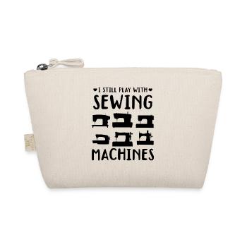 I still play with sewing machines - Organic Pouch - nature - Front