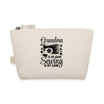 Grandma is my name Sewing is my game - Grandma Sew - Bio-Täschchen - Natur - Vorne