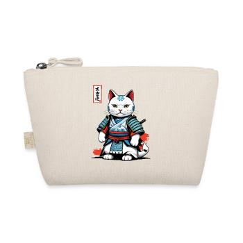 Samurai Cat in Japanese Samurai Artwork - Organic Pouch - nature - Front