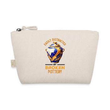 Japanese Kintsukuroi Gold Repair Design - Organic Pouch - nature - Front