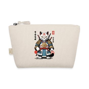Samurai cat in anime streetwear look - Organic Pouch - nature - Front