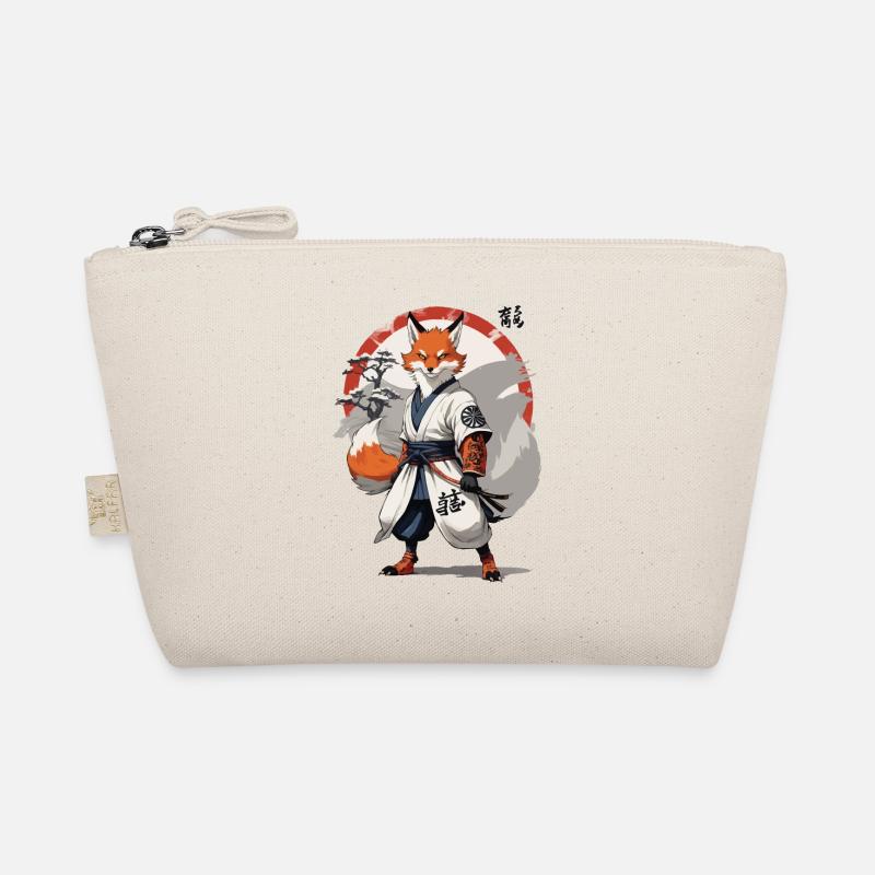 Kitsune Samurai Fox Vintage Ukiyo-e Style Trousse biologique