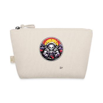 Space astronaut: skull nature and hearts - Organic Pouch - nature - Front