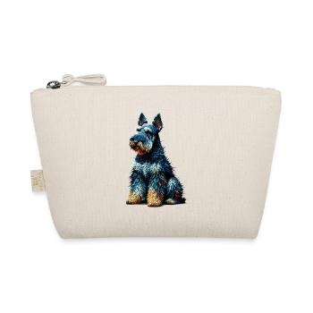 Polygon Art Kerry Blue Terrier Terriers - Organic Pouch - nature - Front