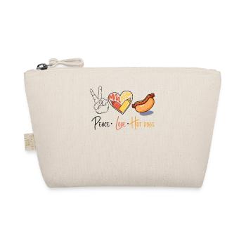 Hot Dog Adult Peace Love Hot Dogs - Bio-Täschchen - Natur - Vorne