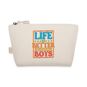 Life Is Better With My Boys 32 - Organic Pouch - nature - Front