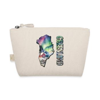 Aquarell Landkarte Grönland - Bio-Täschchen - Natur - Vorne