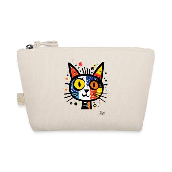 Colorful Abstract Artistic Cats Portrait - Organic Pouch - nature - Front