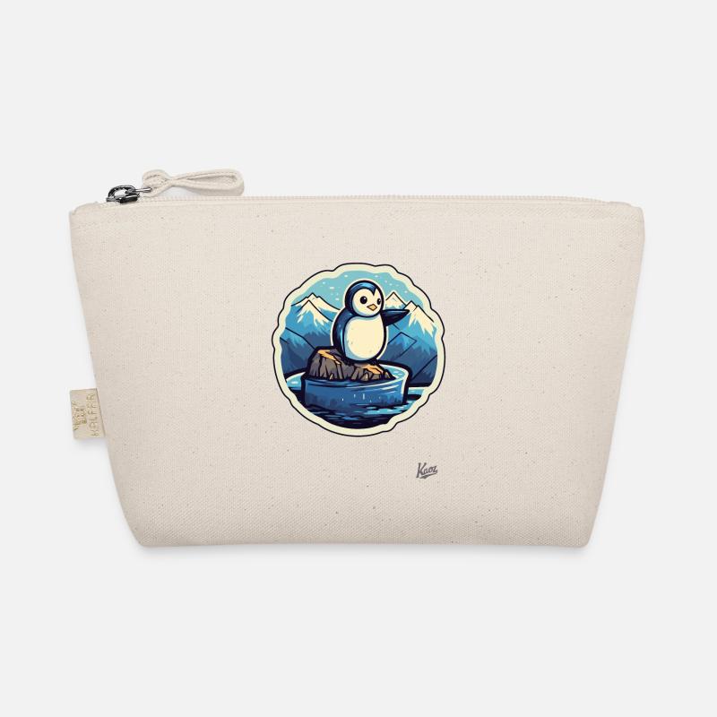 Niedlicher kleiner Pinguin auf einer Eisscholle Organic Pouch