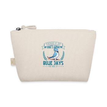 Feathers and Joy - Blue Jays - Organic Pouch - nature - Front
