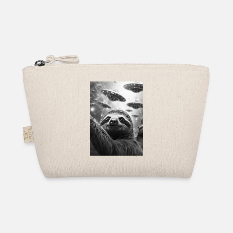 Ufo Selfie Sloth Organic Pouch