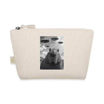 Ufo Selfie Capybara - Bio-Täschchen - Natur - Vorne