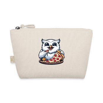 owl snowy owl pizza pizza lover funny - Organic Pouch - nature - Front