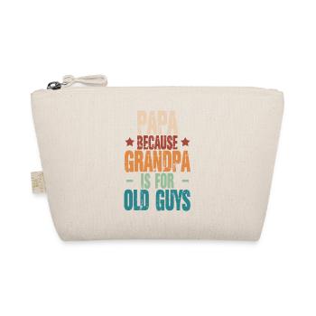 Papa Because Grandpa is For Old Guys Vintage Funny - Bio-Täschchen - Natur - Vorne
