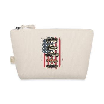 Vintage Class Muscle Car Retro American Flag - Bio-Täschchen - Natur - Vorne