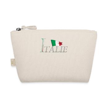 Elegant Modern Design with Italian Flag - Organic Pouch - nature - Front