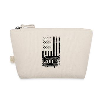 Sewing US flag Sewing Machine - Bio-Täschchen - Natur - Vorne