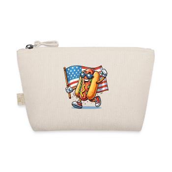 Hot Dog America USA American Flag Funny - Organic Pouch - nature - Front