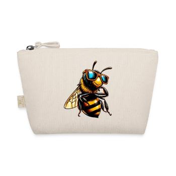 Bee with Sunglasses - Organic Pouch - nature - Front