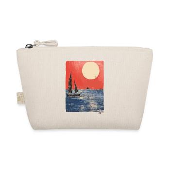 Sonnenuntergang und Segelboot im Ozean - Bio-Täschchen - Natur - Vorne