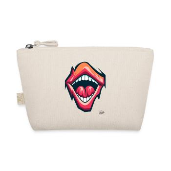Screaming mouth: Design to scream beautiful! - Organic Pouch - nature - Front