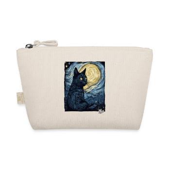 Starry Night and Black Cat - Organic Pouch - nature - Front