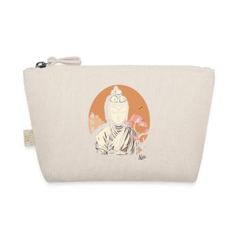 The Silent Buddha: Zen in Streetwear Style - Organic Pouch - nature - Front
