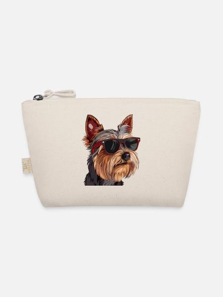 Yorkshire Terrier Sunglasses - Organic Pouch - nature - Front