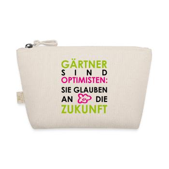 Gärtner sind Optimisten, schwarze Schrift - Bio-Täschchen - Natur - Vorne