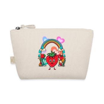 Erdbeeren Erdbeer Regenbogen Obst Früchte Sommer - Bio-Täschchen - Natur - Vorne