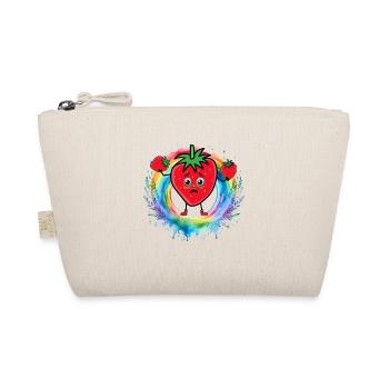 Regenbogen Erdbeeren Erdbeere Obst Früchte - Bio-Täschchen - Natur - Vorne