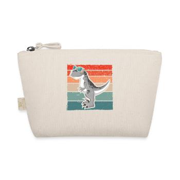 Dinosaurier Mit Retro Vintage Nerd Geek Dino T-Rex - Bio-Täschchen - Natur - Vorne