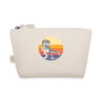 Dinosaurier Mit Retro Vintage Nerd Geek Dino T-Rex - Bio-Täschchen - Natur - Vorne