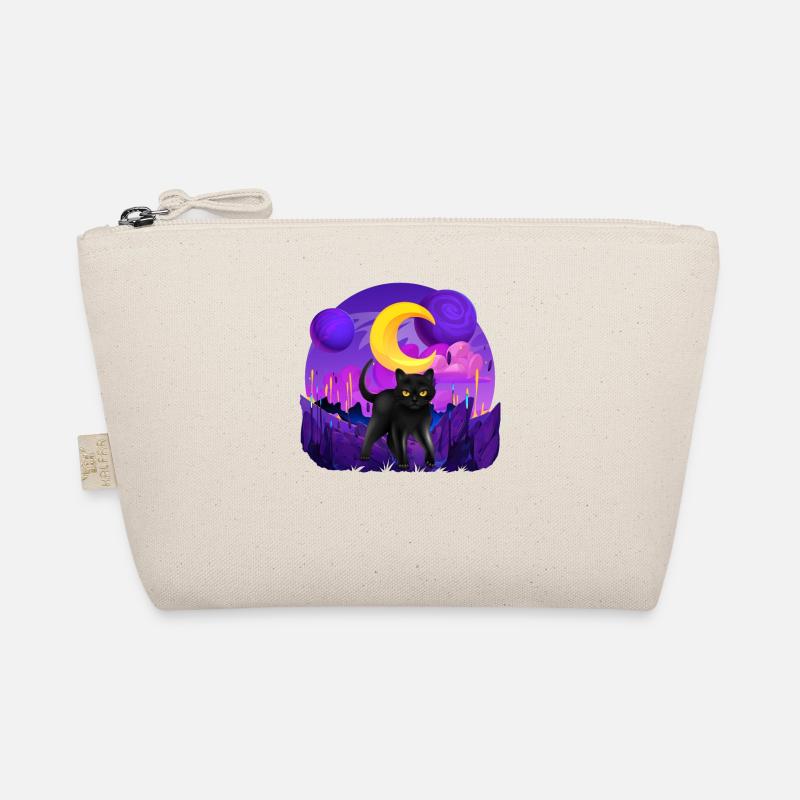 Galactic Cat Vintage Retro Cat Timeless Elegance Organic Pouch
