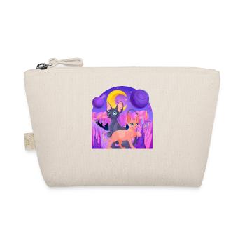 Galactic Katze Vintage Retro Cat Zeitlose Eleganz - Bio-Täschchen - Natur - Vorne