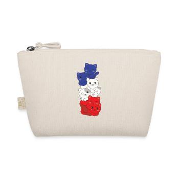 french flag cat french france - Organic Pouch - nature - Front