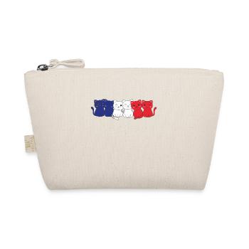 french flag cat french france - Organic Pouch - nature - Front