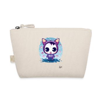 Cartoon Cute Chibi Kitten Bunnies: Hello - Organic Pouch - nature - Front