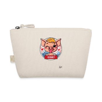 Cute little piggy: OINK! - Organic Pouch - nature - Front