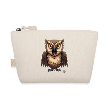 Un hibou de dessin animé drôle et hurlant - Trousse biologique - nature - Devant